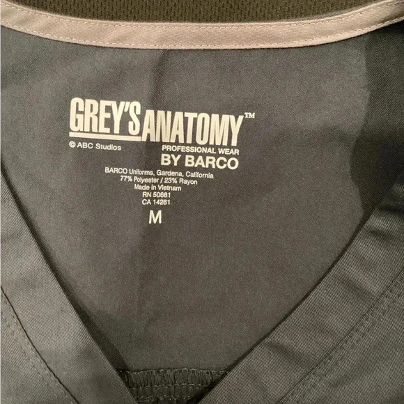 Grey's Anatomy by Barco Scrub Top Gray Women's Size Medium - Picture 3 of 3